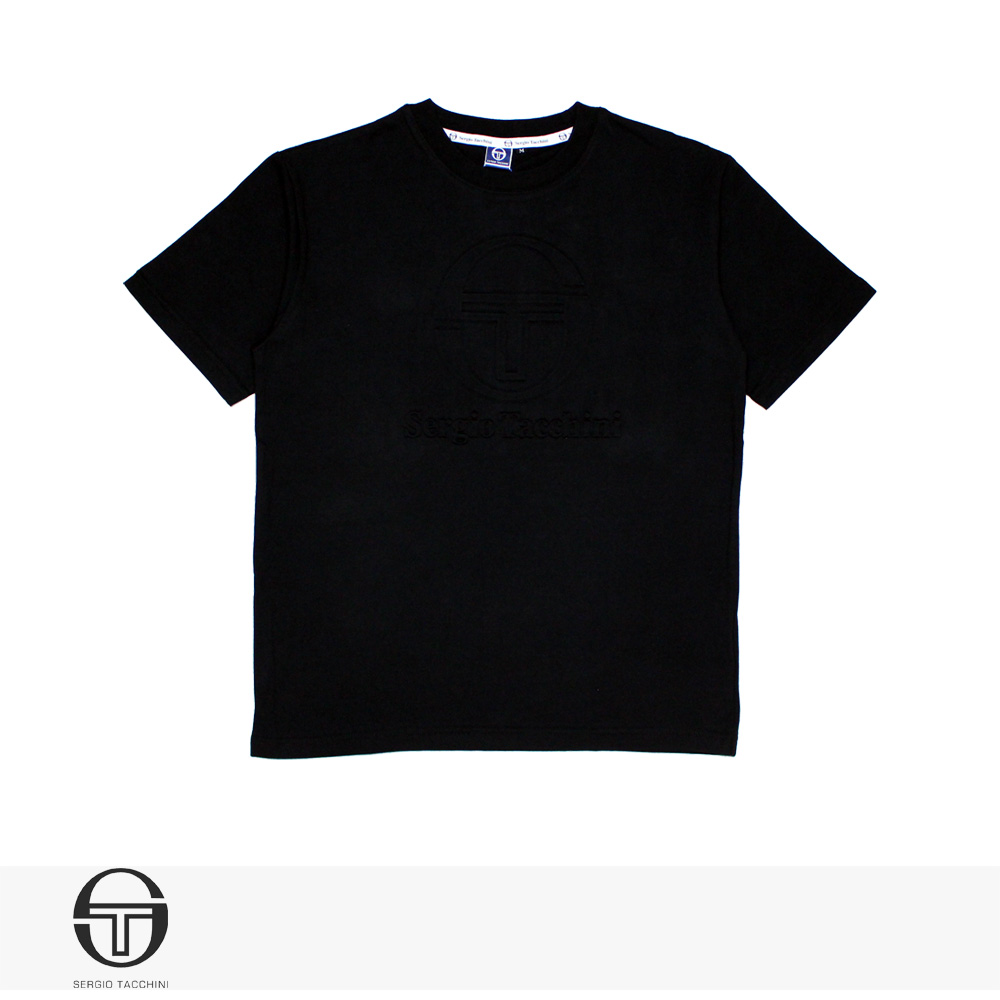 SERGIO TACCHINI EMBOSS T-SHIRT | BLACK / セルジオタッキーニ Tシャツ