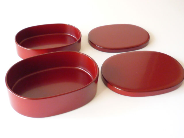 輪島漆塗り　二段お弁当箱　