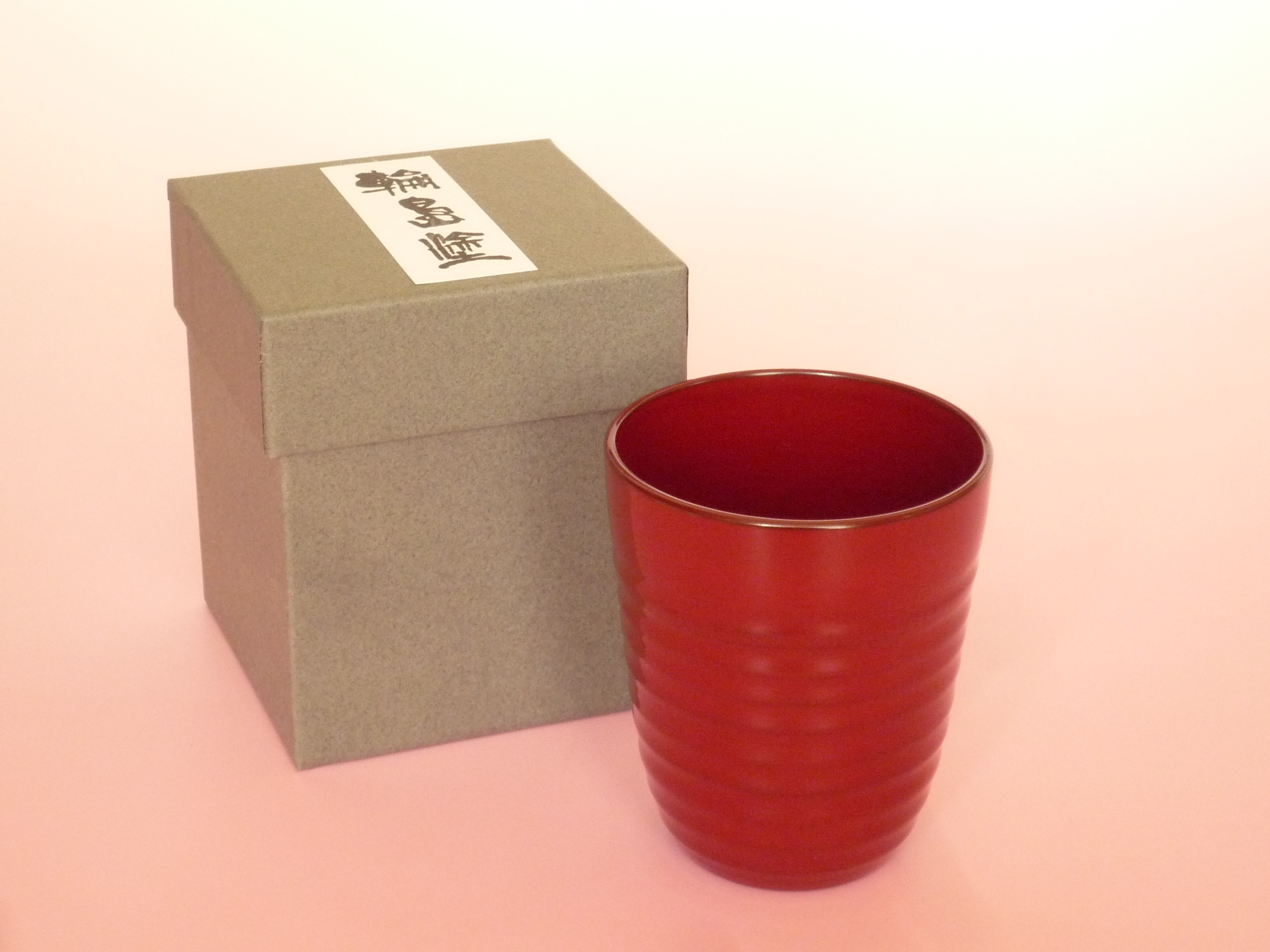 輪島塗　フリーカップ　本朱（ほんしゅ＝明るい赤色）