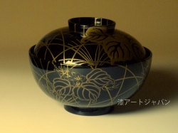 蒔絵吸い物椀「桐と秋草」