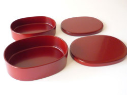 輪島漆塗り　二段お弁当箱　