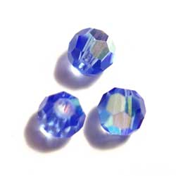 チェコビーズ　４ｍｍ　ライトコバルトＡＢ　２０個セット