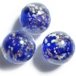 蓄光　グラスビーズ　１４ｍｍ　コバルト