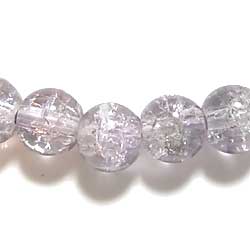クラックルビーズ　８ｍｍ　桜×灰　１０個セット