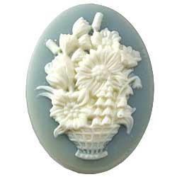 ４０×３０　アクリルカメオ　花瓶　薄水