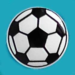 樹脂ビーズ　ボタン　サッカー柄