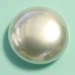 １４ｍｍ　アクリルカボ　パール　ホワイト
