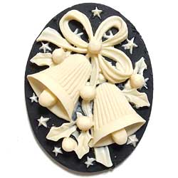 CS660JF　４０×３０　アクリルカメオ　クリスマスベル　黒