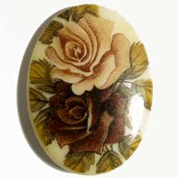 ３０×２２　グラスカメオ　薔薇