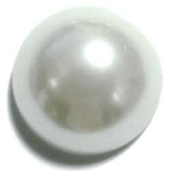 １８ｍｍ　アクリルカボ　パール　ホワイト