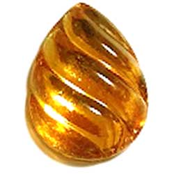  １８×１３　ドロップ　クリスタル　トパーズ