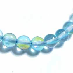グラスビーズ　６ｍｍ　アイリス　アクア