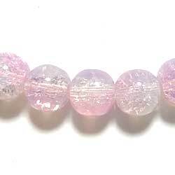 クラックルビーズ　１０ｍｍ　桜　１０個セット