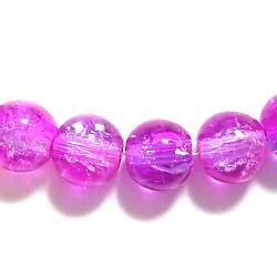 クラックルビーズ　８ｍｍ　牡丹　１０個セット