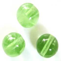 蓄光　グラスビーズ　８ｍｍ　緑　５個セット