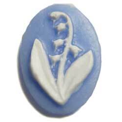 １４×１０　アクリルカメオ　すずらん　水色