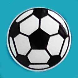 樹脂ビーズ　ボタン　サッカー柄