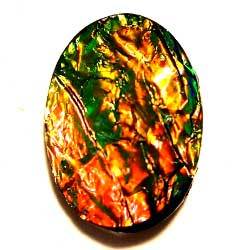 １８×１３　レジンカボ　ブラックオパール