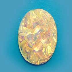 １４×１０　レジンカボ　ホワイトオパール