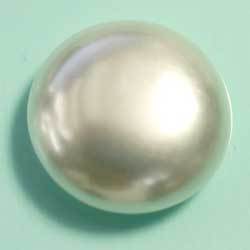 １４ｍｍ　アクリルカボ　パール　ホワイト