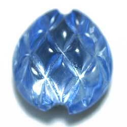 グラスカボション　カット　Ltサファイア