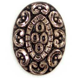 １８×１３　グラスカボ　彫刻　ライトローズ＆黒