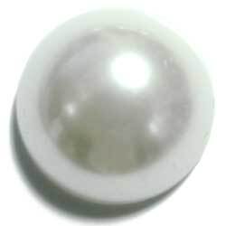 １８ｍｍ　アクリルカボ　パール　ホワイト