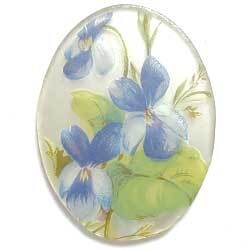 ４０×３０　グラスカボション　スミレ