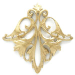 スタンピング　リーフエムブレム　真鍮