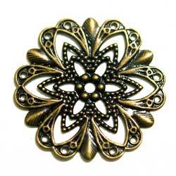 フィリグリー　２１ｍｍラウンド　真鍮古美