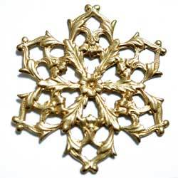 スタンピング　スノーフレーク　真鍮