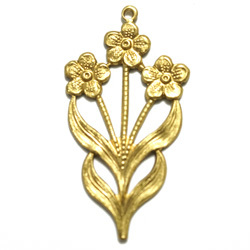 スタンピング　３４×１８　花束　真鍮