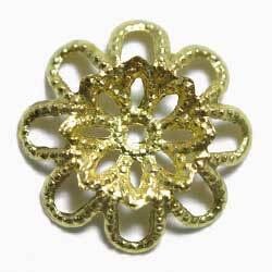 ビーズキャップ　１６ｍｍ　菊座　金