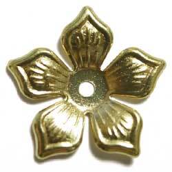 スタンピング　２１ｍｍ　５枚花　金
