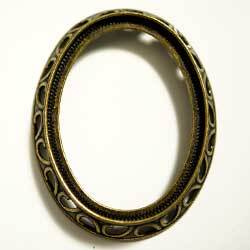 ４０×３０　オーバル　装飾台枠　金古美