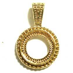 １２ｍｍ　ラウンドセッティング　バチカン付　金