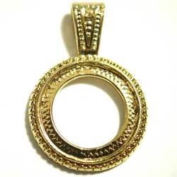 ２０ｍｍ　ラウンドセッティング　バチカン付　金