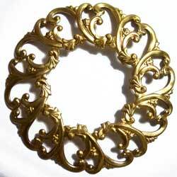 スタンピング　５６ｍｍ透かしサークル　真鍮