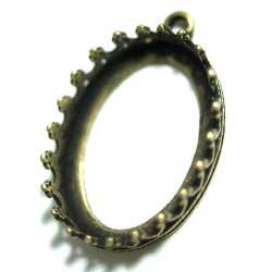 １８×１３　オーバルＳＴ　１カン　クラウン　真鍮古美