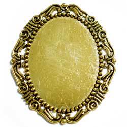 ４０×３０　オーバルＳＴプレート　金