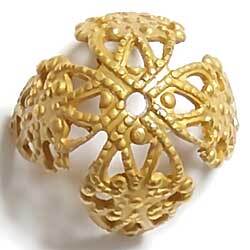 ビーズキャップ　１２ｍｍ　フィリグリー　真鍮