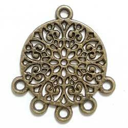 シャンデリア　曼荼羅　６カン　真鍮古美