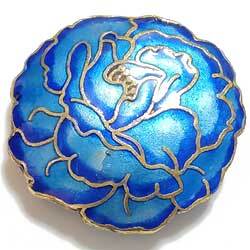 七宝ビーズ　牡丹　薄青