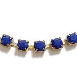 ラインストーンチェーン　１７ＳＳ　オペークブルー　真鍮