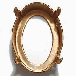 ２５×１８　オーバルセッティング　４穴　真鍮