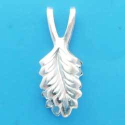 バチカン　貼り付け型　葉　銀