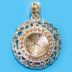 １４ｍｍ用ペントップ　バチカン＆ストーン付　銀