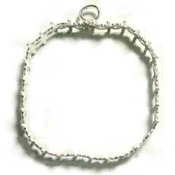 ２４ｍｍ　スクエア　両面爪枠　銀