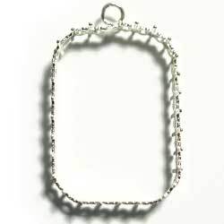 ２７×１９ｍｍ　オクタゴン　両面爪枠　銀