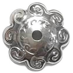 ビーズキャップ　花スチール